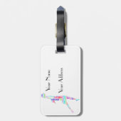 パーソナライズなネットボールプレーヤーの位置のデザイン ラゲッジタグ (裏面縦)