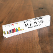 パーソナライズなネームプレートを"予約します" デスクネームプレート (側面)