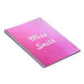 パーソナライズなノート一流のピンクの輝き ノートブック (右側)