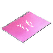 パーソナライズなノート一流のピンクの輝き ノートブック (左側)