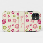 パーソナライズなハイビスカスの花模様の場合 Case-Mate iPhoneケース (裏面(横))