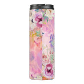 パーソナライズなハチドリの水彩画のボトルのフラスコ タンブラー (裏面)