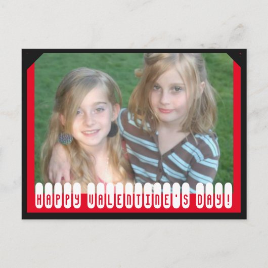 パーソナライズなハッピーバレンタインデーの写真 シーズンポストカード (正面)