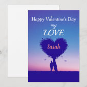 パーソナライズなハッピーバレンタインデーカード シーズンカード (正面/裏面)