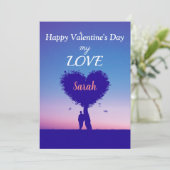 パーソナライズなハッピーバレンタインデーカード シーズンカード (スタンド正面)