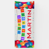 パーソナライズなハッピーバースデー 横断幕 (縦)