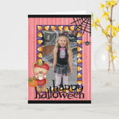 パーソナライズなハロウィンは写真カードを加えます カード (黄色い花)