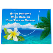 パーソナライズなハワイのギフトバッグ ラージペーパーバッグ (正面)