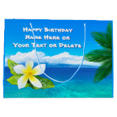パーソナライズなハワイのギフトバッグ ラージペーパーバッグ (裏面)