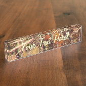 パーソナライズなハンターの迷彩柄のカムフラージュの絵画 デスクネームプレート (側面)