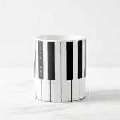 パーソナライズなハートのイニシャルはピアノマグをつなぎます コーヒーマグカップ (中央)