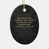 パーソナライズなハートのSteampunk セラミックオーナメント (裏面)