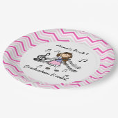 パーソナライズなバイオリンプレーヤーの紙皿 ペーパープレート (アングル)