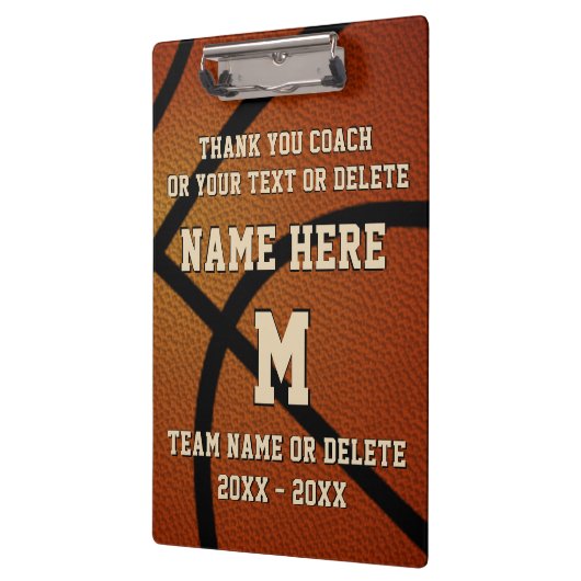 パーソナライズなバスケットボールのコーチのクリップボードのギフト クリップボード (左)