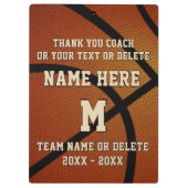 パーソナライズなバスケットボールのコーチのクリップボードのギフト クリップボード (裏面)