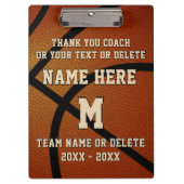 パーソナライズなバスケットボールのコーチのクリップボードのギフト クリップボード (正面)