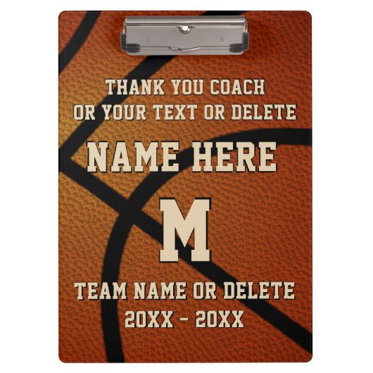 パーソナライズなバスケットボールのコーチのクリップボードのギフト クリップボード (正面)