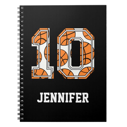 パーソナライズなバスケットボール第10 ノートブック (正面)