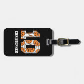 パーソナライズなバスケットボール第10 ラゲッジタグ (正面横)