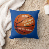 パーソナライズなバスケットボール選手のギフトあなたの色 クッション (ブランケット)