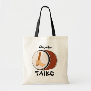 パーソナライズなバッグをドラムをたたいているTaikoのドラム日本語 トートバッグ
