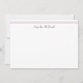 パーソナライズなバニー及びハートの静止したカード ノートカード (正面)