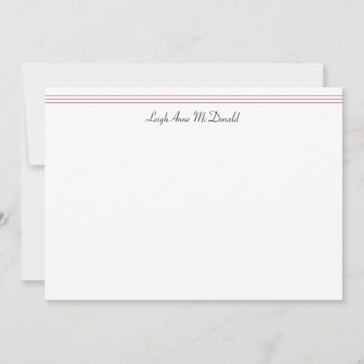 パーソナライズなバニー及びハートの静止したカード ノートカード (正面)