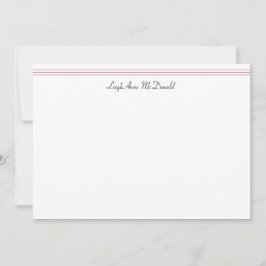 パーソナライズなバニー及びハートの静止したカード ノートカード