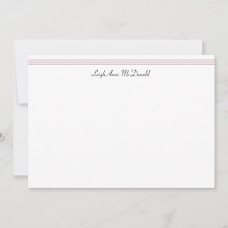 パーソナライズなバニー及びハートの静止したカード ノートカード