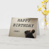 パーソナライズなバラック・オバマのバースデー・カード- 2 カード (黄色い花)