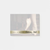 パーソナライズなバレエの先生のギフトのダンスのつま先靴 ポストイット (正面)