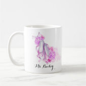パーソナライズなバレエの先生の水彩画 コーヒーマグカップ (左)