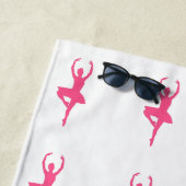 パーソナライズなバレリーナのビーチタオル ビーチタオル (インサイチュ)