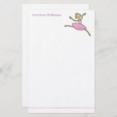パーソナライズなバレリーナの文房具 便箋 (正面/裏面)