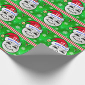 パーソナライズなバレーボールのクリスマスの包装紙 ラッピングペーパー (角)