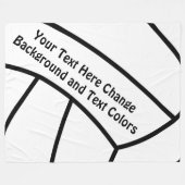 パーソナライズなバレーボールのフリースブランケットあなたの色 フリースブランケット (正面(横))