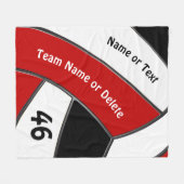 パーソナライズなバレーボールのフリースブランケット フリースブランケット (正面(横))