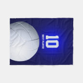 パーソナライズなバレーボール最も最高のなプレーヤー|のスポーツのギフト フリースブランケット (正面(横))