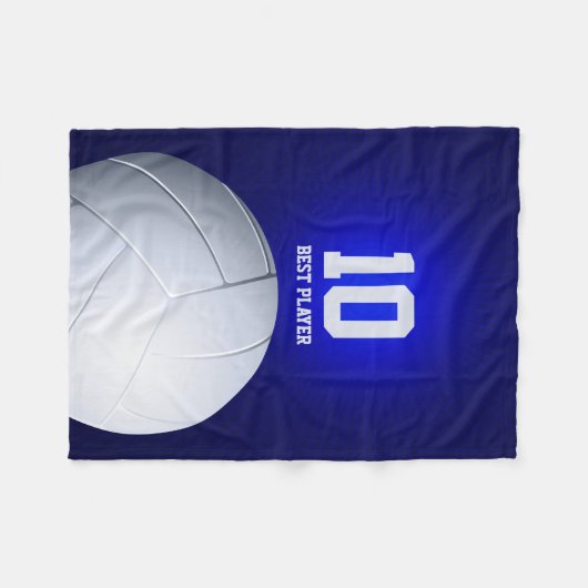 パーソナライズなバレーボール最も最高のなプレーヤー|のスポーツのギフト フリースブランケット (正面(横))