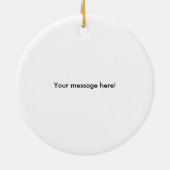 パーソナライズなバレーボール(名前およびチーム数) セラミックオーナメント (裏面)