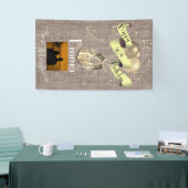 パーソナライズなバーラップの効果の幸せな第50誕生日 横断幕 (トレードショー)