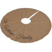 パーソナライズなバーラップの木のスカート ブラッシュドポリエステルツリースカート (アングル)