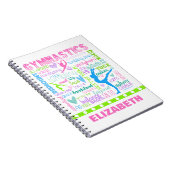 パーソナライズなパステル調の体操はタイポグラフィを言い表わします ノートブック (右側)