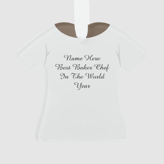 パーソナライズなパン屋のシェフのクリスマスの休日のオーナメント オーナメント (裏面)