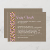 パーソナライズなパーティーの詳細の挿入物カード エンクロージャーカード (正面/裏面)