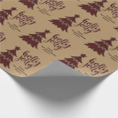 パーソナライズなヒイラギのすてきなクリスマスの包装紙 ラッピングペーパー (角)