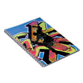 パーソナライズなヒップホップの落書きのダンサー ノートブック (右側)