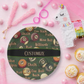 パーソナライズなビリヤードボール ペーパープレート (パーティー)