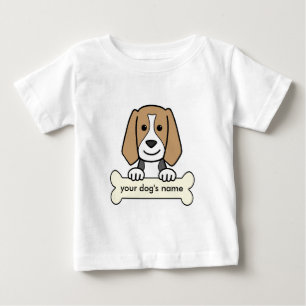 パーソナライズなビーグル犬 ベビーTシャツ