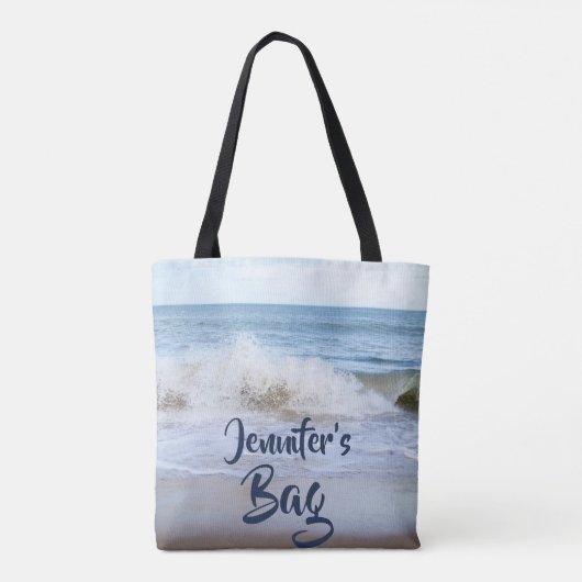 パーソナライズなビーチのバッグおよびトート-海の波 トートバッグ (裏面)